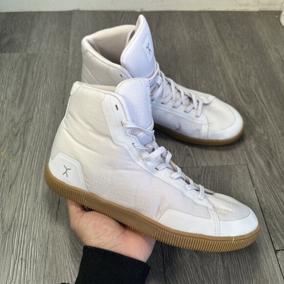 Flux Other - Flux Adapt High Top Trainer Breathable AdaptKnit White And Gum Shoes Men 9 W10